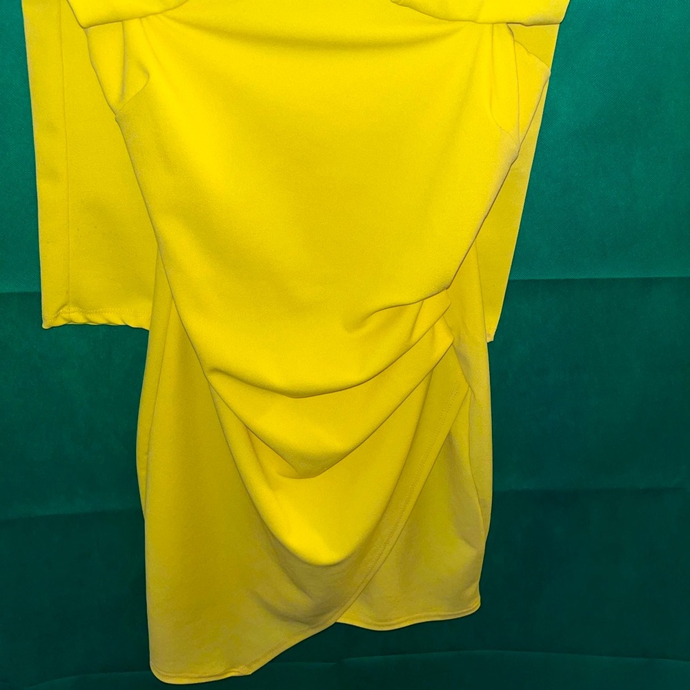 Yellow mini dress